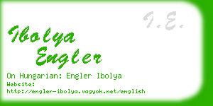 ibolya engler business card